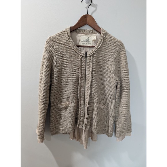 Angel Of The North Anthropologie Envalira Zip Up Sweater Jacket - Picture 2 of 5